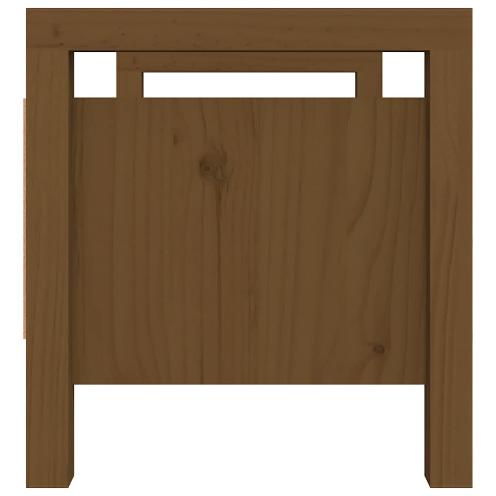 vidaXL Hall Bench Honey Brown 80x40x43 cm Solid Wood Pine 5