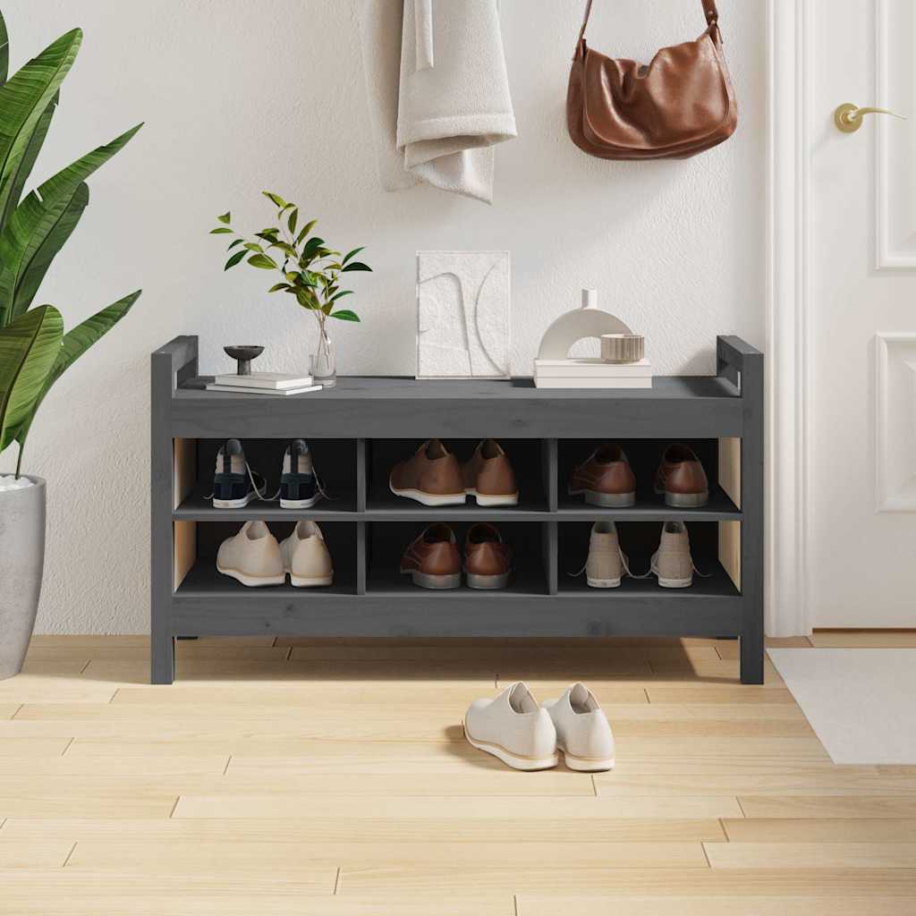 vidaXL Hall Bench Solid Wood Pine