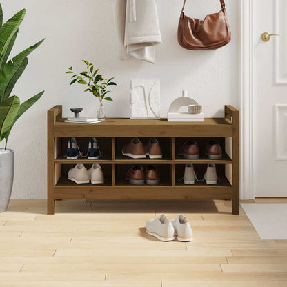 vidaXL Hall Bench Solid Wood Pine
