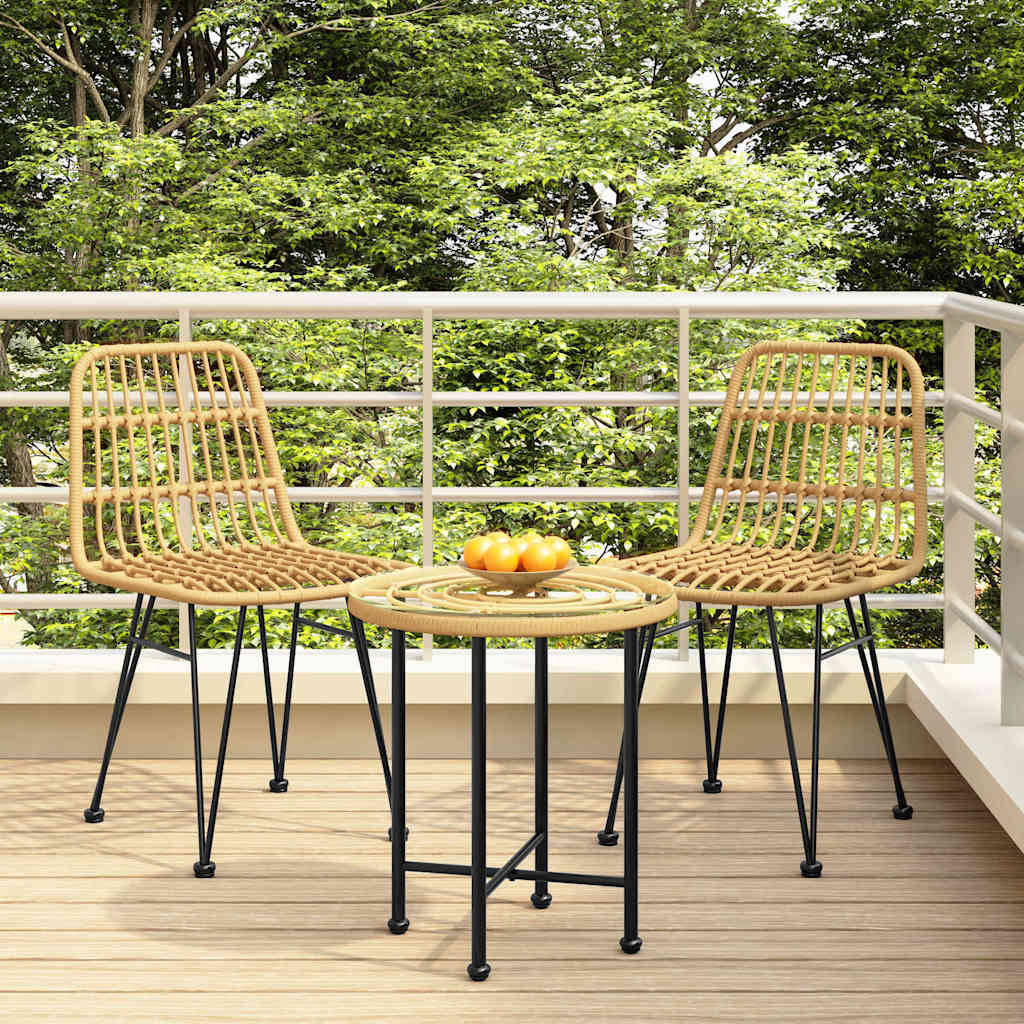 Garden Chairs 2 pcs 48x62x84 cm PE Rattan Brown