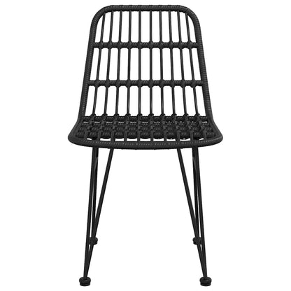 Garden Chairs 2 pcs 48x62x84 cm PE Rattan Black