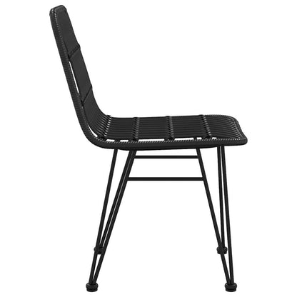 Garden Chairs 2 pcs 48x62x84 cm PE Rattan Black
