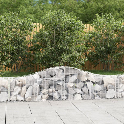 Arched Gabion Baskets Galvanised Iron