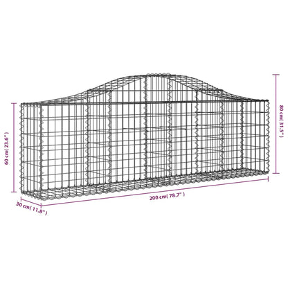 Arched Gabion Baskets Galvanised Iron