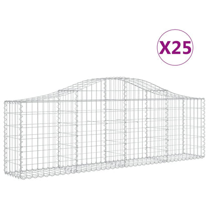 Arched Gabion Baskets Galvanised Iron 25 pcs 200 x 30 x 40/60 cm – 200 x 50 x 220/240 cm 200 x 30 x 60/80 cm