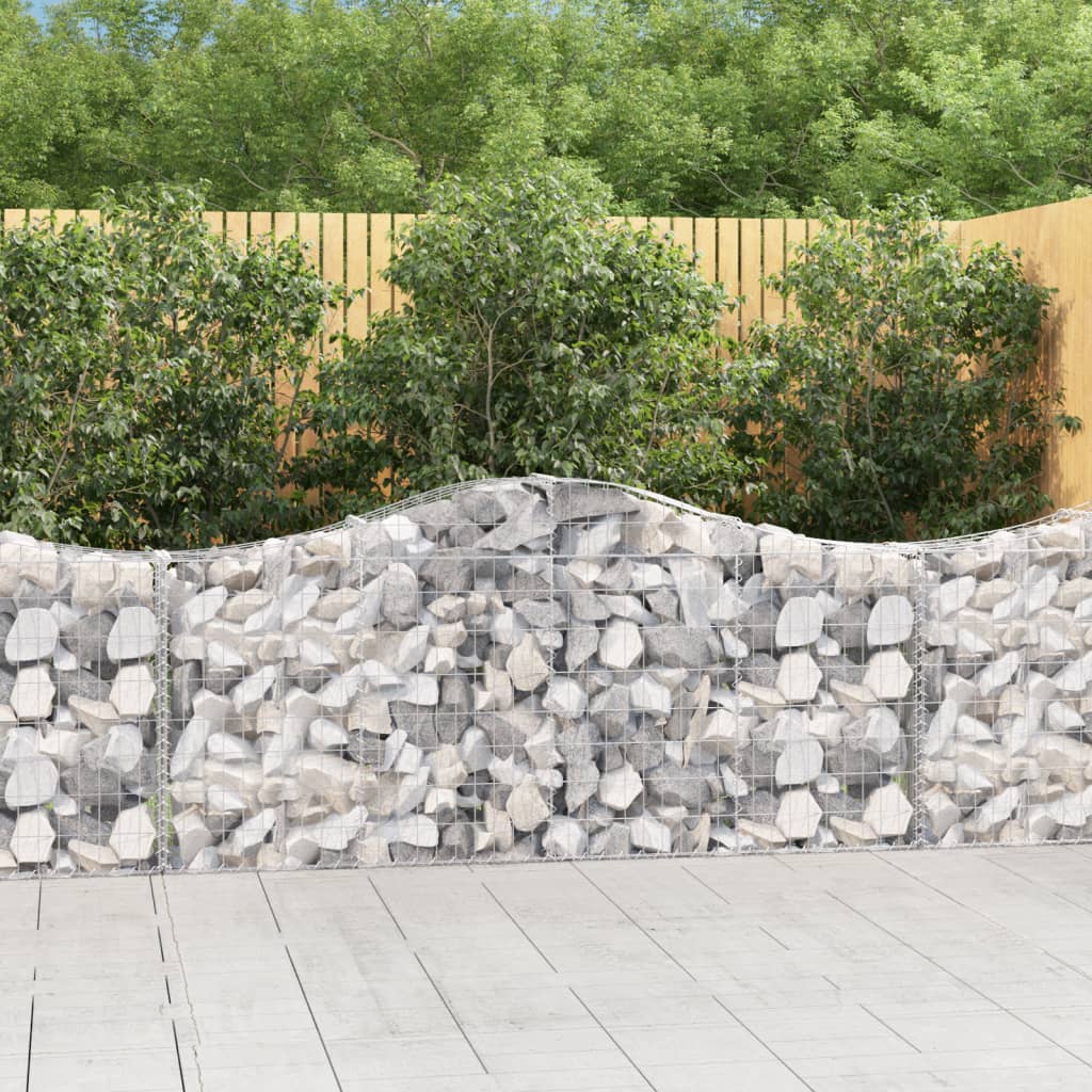 Arched Gabion Baskets Galvanised Iron