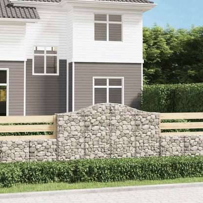 Arched Gabion Baskets Galvanised Iron 3 pcs 200 x 30 x 40/60 cm – 200 x 50 x 220/240 cm 200 x 30 x 120/140 cm