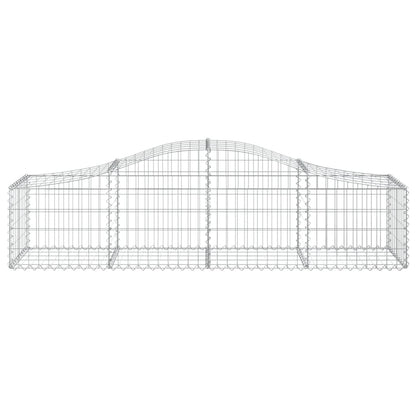 vidaXL Arched Gabion Baskets 2 pcs 200x50x40/60 cm Galvanised Iron 4