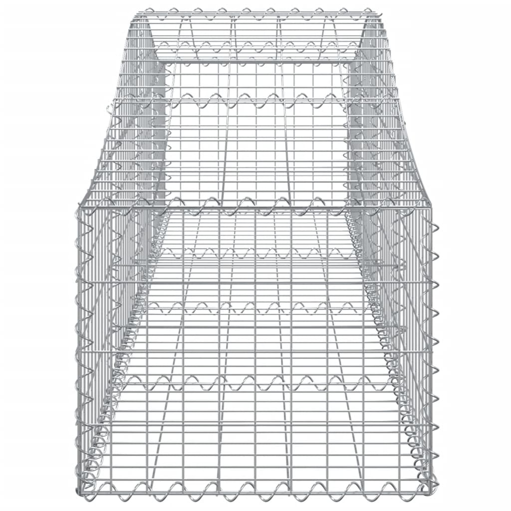 vidaXL Arched Gabion Baskets 2 pcs 200x50x40/60 cm Galvanised Iron 5