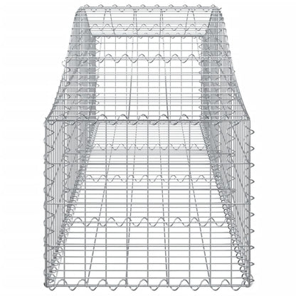 vidaXL Arched Gabion Baskets 2 pcs 200x50x40/60 cm Galvanised Iron 5