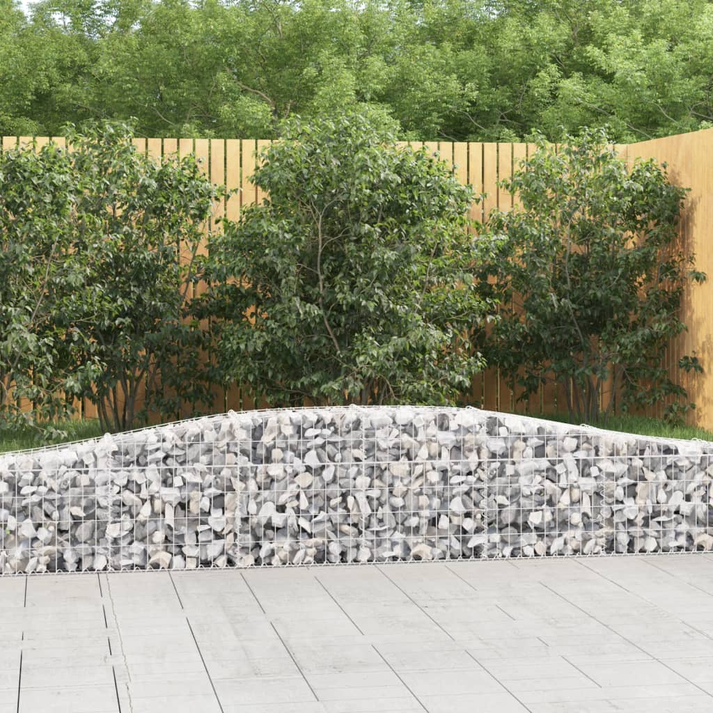 Arched Gabion Baskets Galvanised Iron