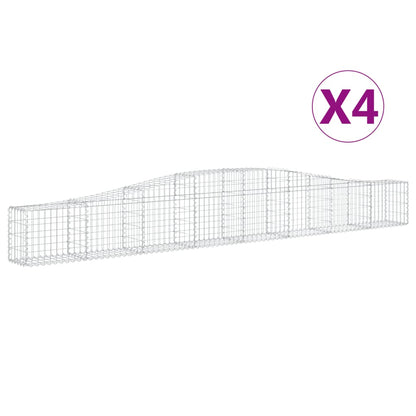 Arched Gabion Baskets Galvanised Iron 4 pcs 400 x 30 x 40/60 cm – 400 x 50 x 220/240 cm 400 x 30 x 40/60 cm