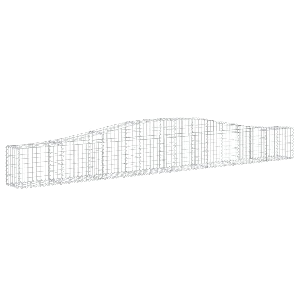 Arched Gabion Baskets Galvanised Iron 4 pcs 400 x 30 x 40/60 cm – 400 x 50 x 220/240 cm 400 x 30 x 40/60 cm