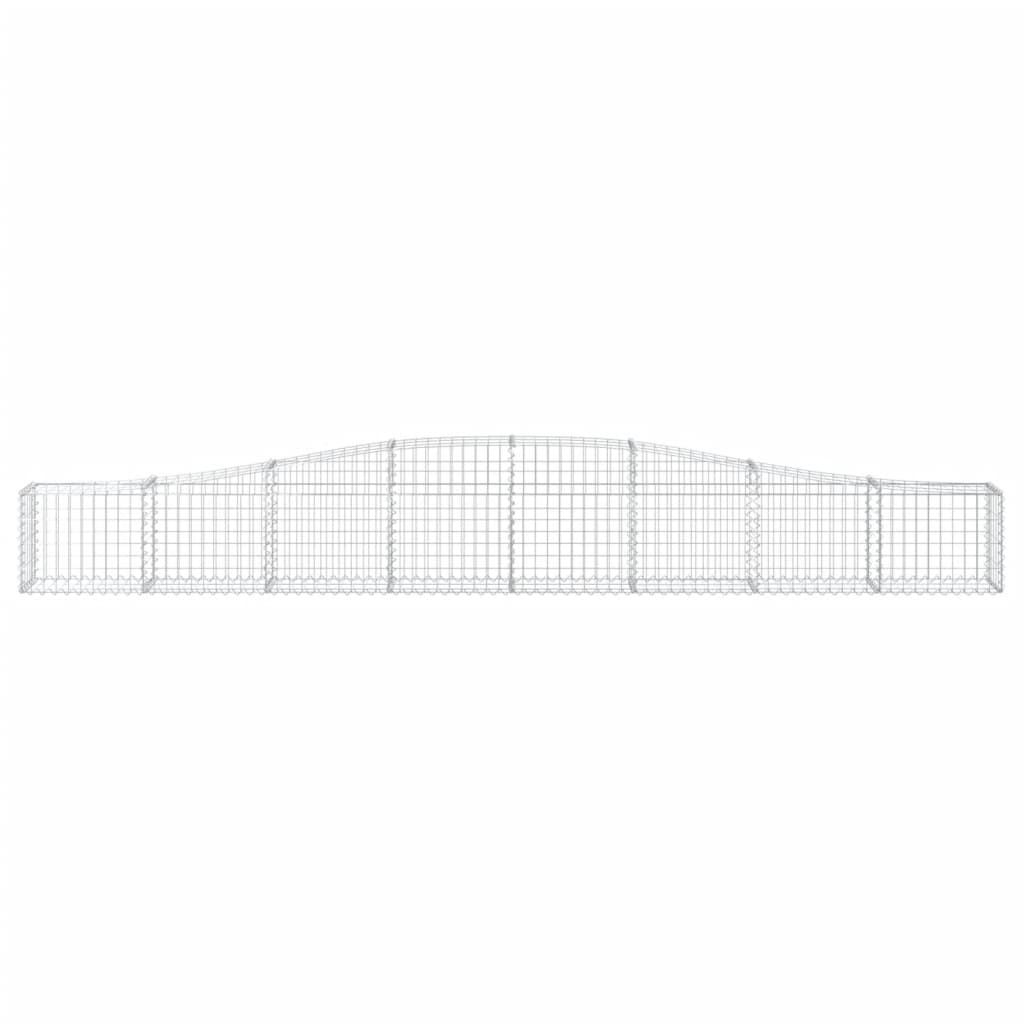 Arched Gabion Baskets Galvanised Iron 4 pcs 400 x 30 x 40/60 cm – 400 x 50 x 220/240 cm 400 x 30 x 40/60 cm