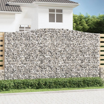 Arched Gabion Baskets Galvanised Iron 2 pcs 400 x 30 x 40/60 cm – 400 x 50 x 220/240 cm 400 x 50 x 220/240 cm