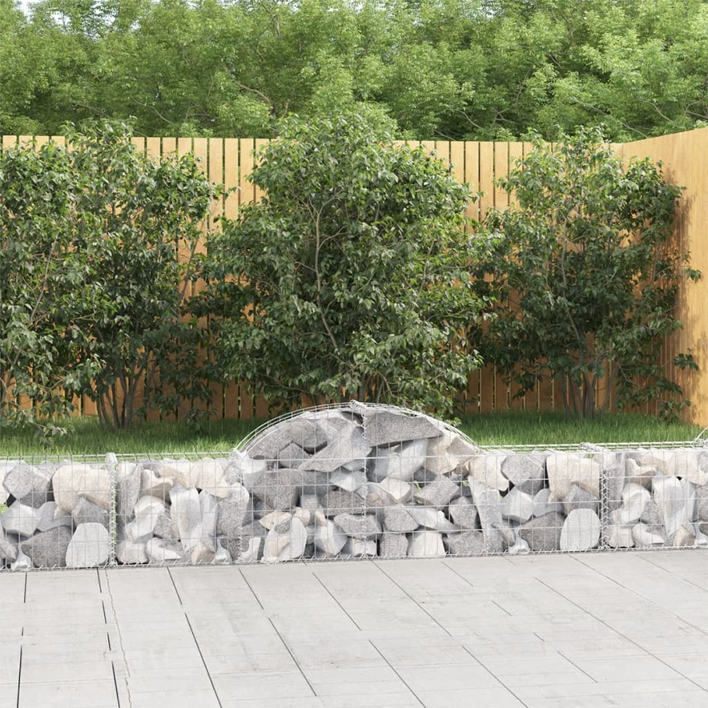 Arched Gabion Baskets Galvanised Iron