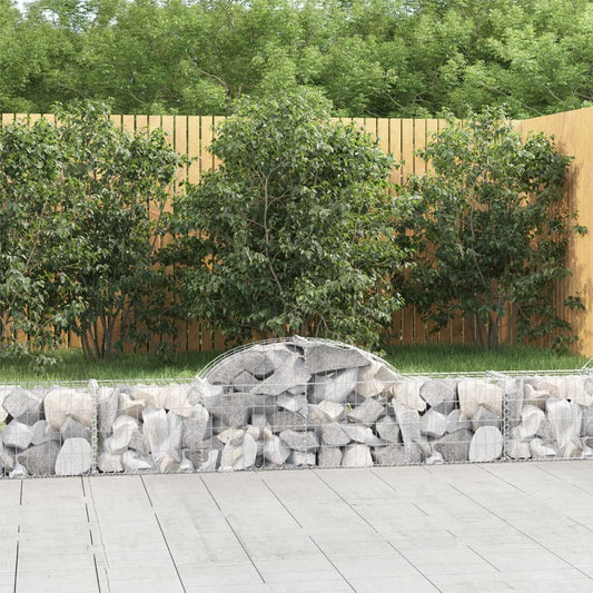 Arched Gabion Baskets Galvanised Iron 9 pcs 200 x 30 x 40/60 cm – 200 x 50 x 220/240 cm 200 x 30 x 40/60 cm