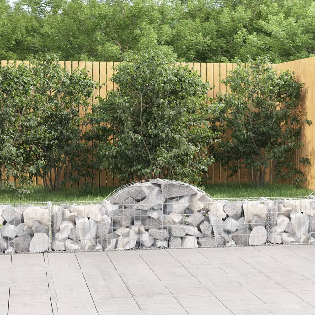 Arched Gabion Baskets Galvanised Iron