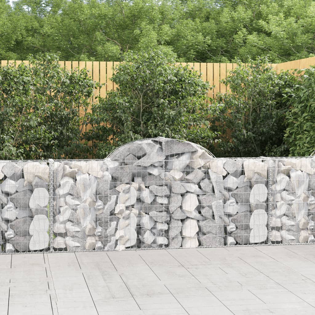Arched Gabion Baskets Galvanised Iron