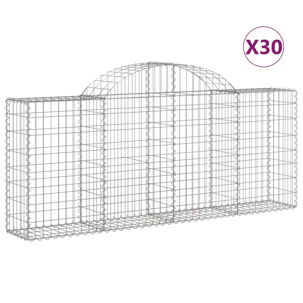Arched Gabion Baskets Galvanised Iron 30 pcs 200 x 30 x 40/60 cm – 200 x 50 x 220/240 cm 200 x 30 x 80/100 cm