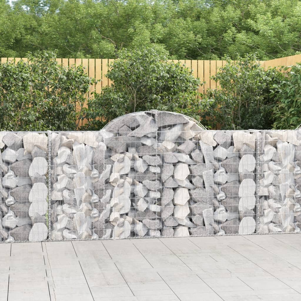 Arched Gabion Baskets Galvanised Iron