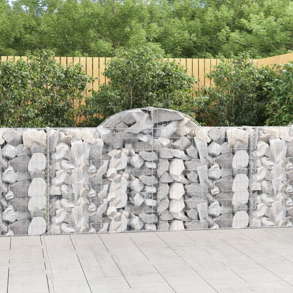 Arched Gabion Baskets Galvanised Iron