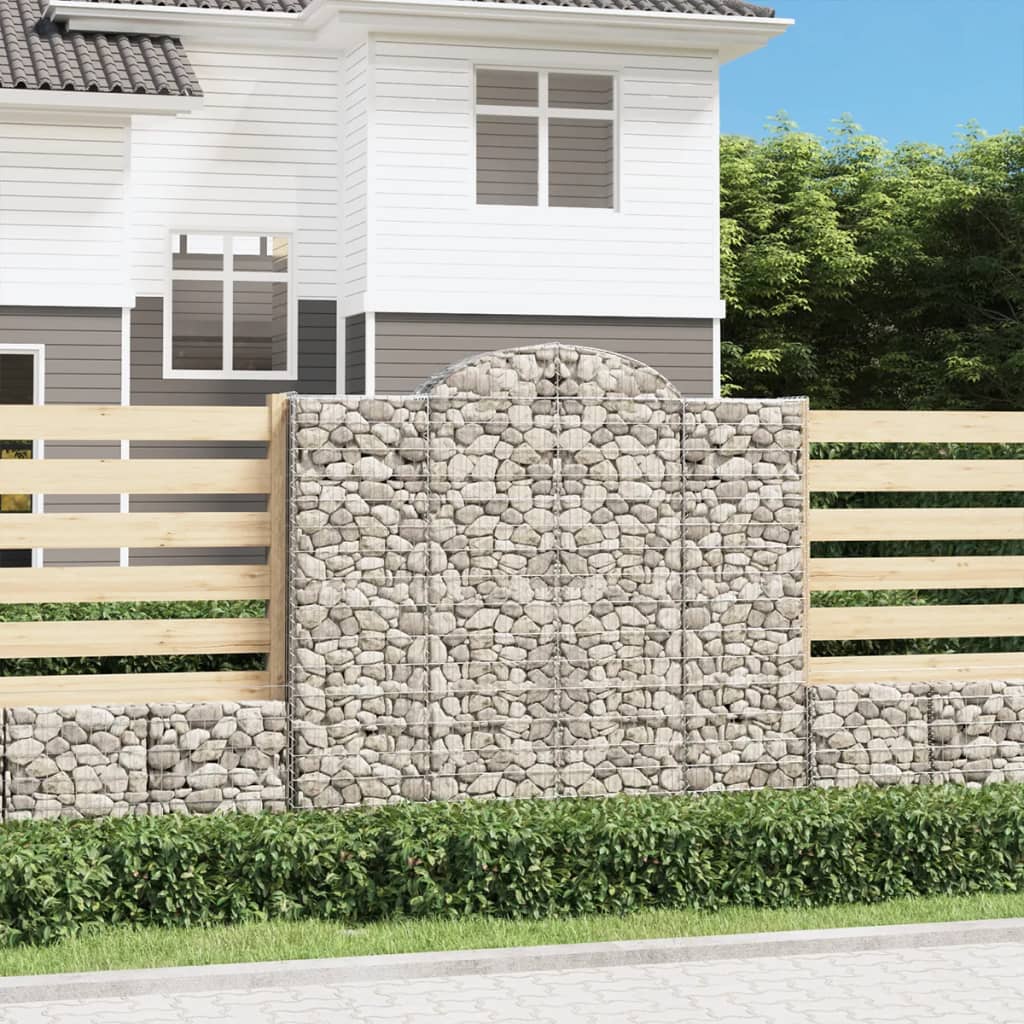 Arched Gabion Baskets Galvanised Iron