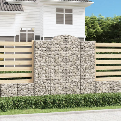Arched Gabion Baskets Galvanised Iron 8 pcs 200 x 30 x 40/60 cm – 200 x 50 x 220/240 cm 200 x 50 x 200/220 cm