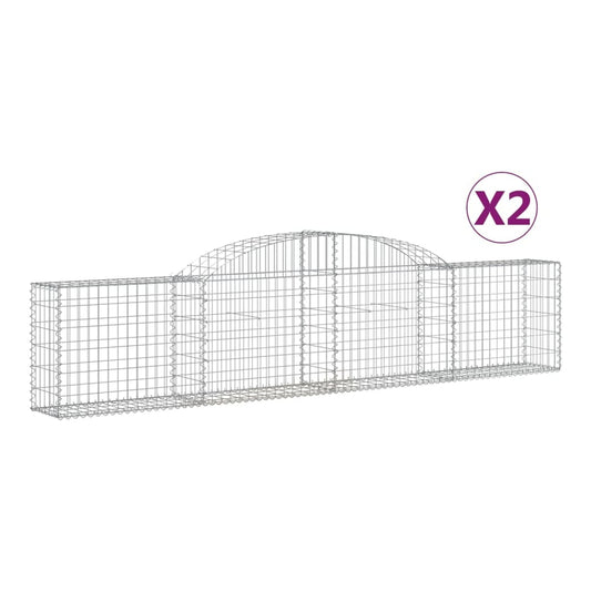 Arched Gabion Baskets Galvanised Iron 2 300 x 30 x 40/60–300 x 50 x 220/240 cm 300 x 30 x 60/80 cm