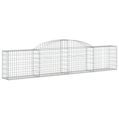 vidaXL Arched Gabion Baskets 2 pcs 300x30x60/80 cm Galvanised Iron 3