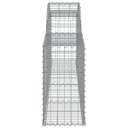 vidaXL Arched Gabion Baskets 2 pcs 300x30x60/80 cm Galvanised Iron 5