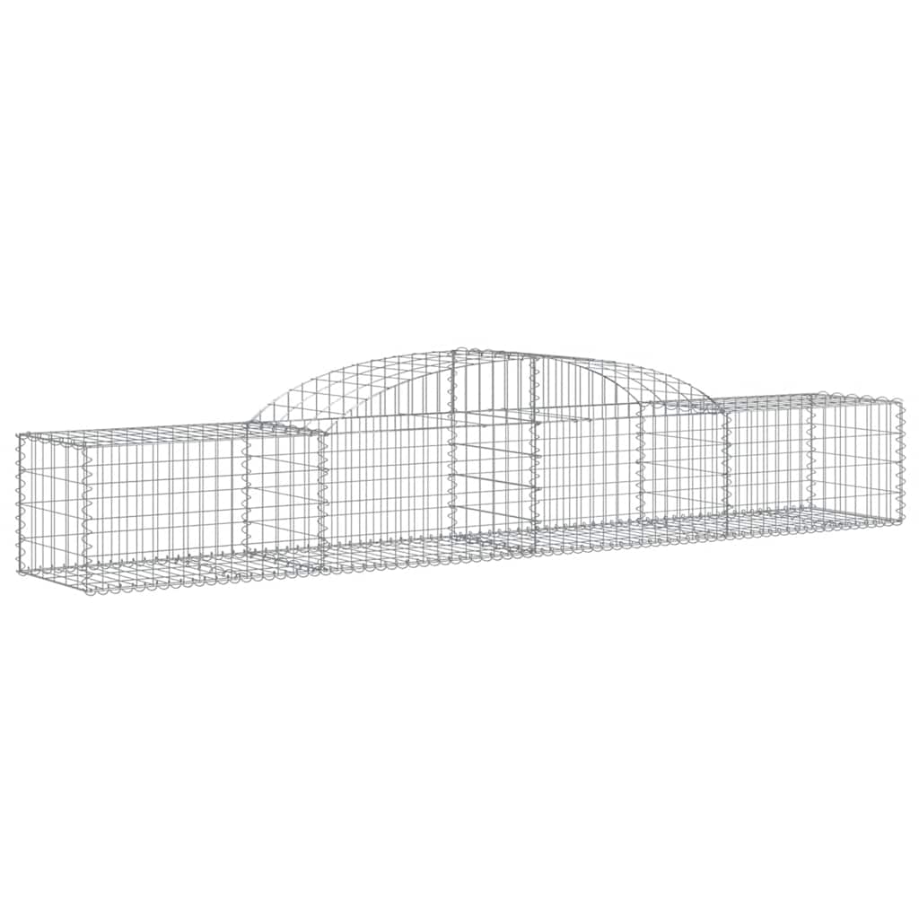 vidaXL Arched Gabion Baskets 2 pcs 300x50x40/60 cm Galvanised Iron 3