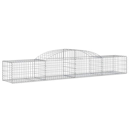 vidaXL Arched Gabion Baskets 2 pcs 300x50x40/60 cm Galvanised Iron 3
