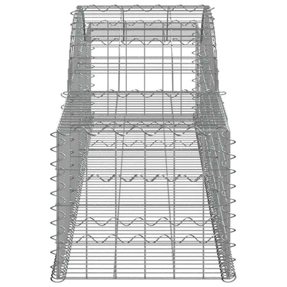 vidaXL Arched Gabion Baskets 2 pcs 300x50x40/60 cm Galvanised Iron 5
