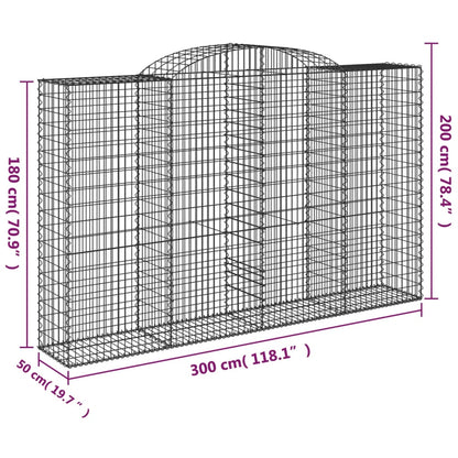 Arched Gabion Baskets Galvanised Iron