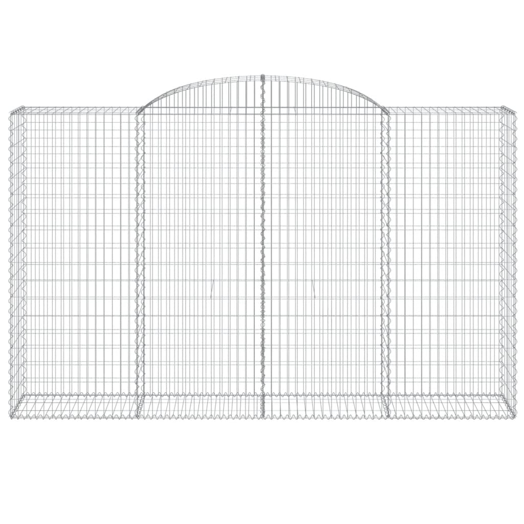 Arched Gabion Baskets Galvanised Iron 4 pcs 300 x 30 x 40/60 cm – 300 x 50 x 220/240 cm 300 x 50 x 180/200 cm