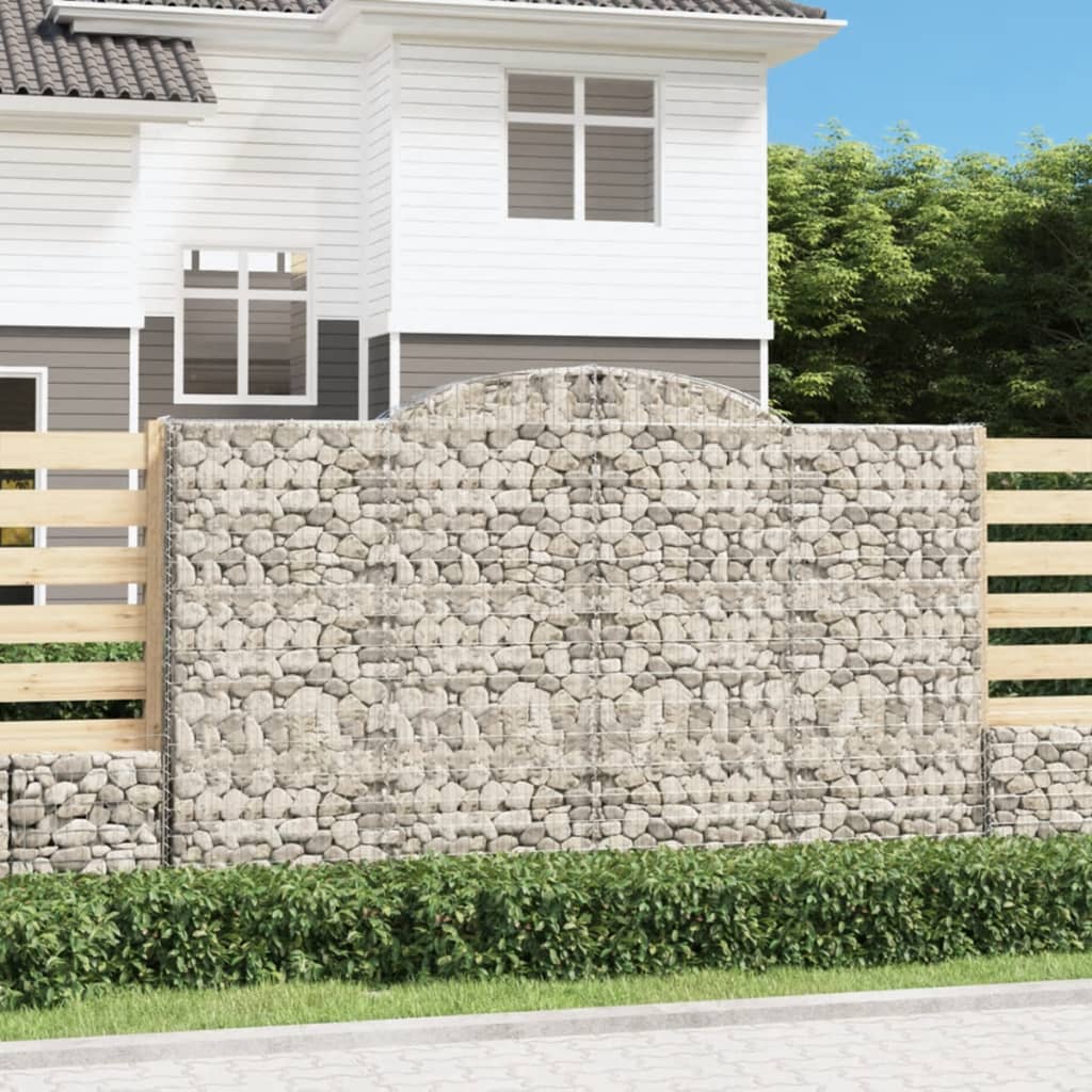 Arched Gabion Baskets Galvanised Iron 5 pcs 300 x 30 x 40/60 cm – 300 x 50 x 220/240 cm 300 x 50 x 180/200 cm