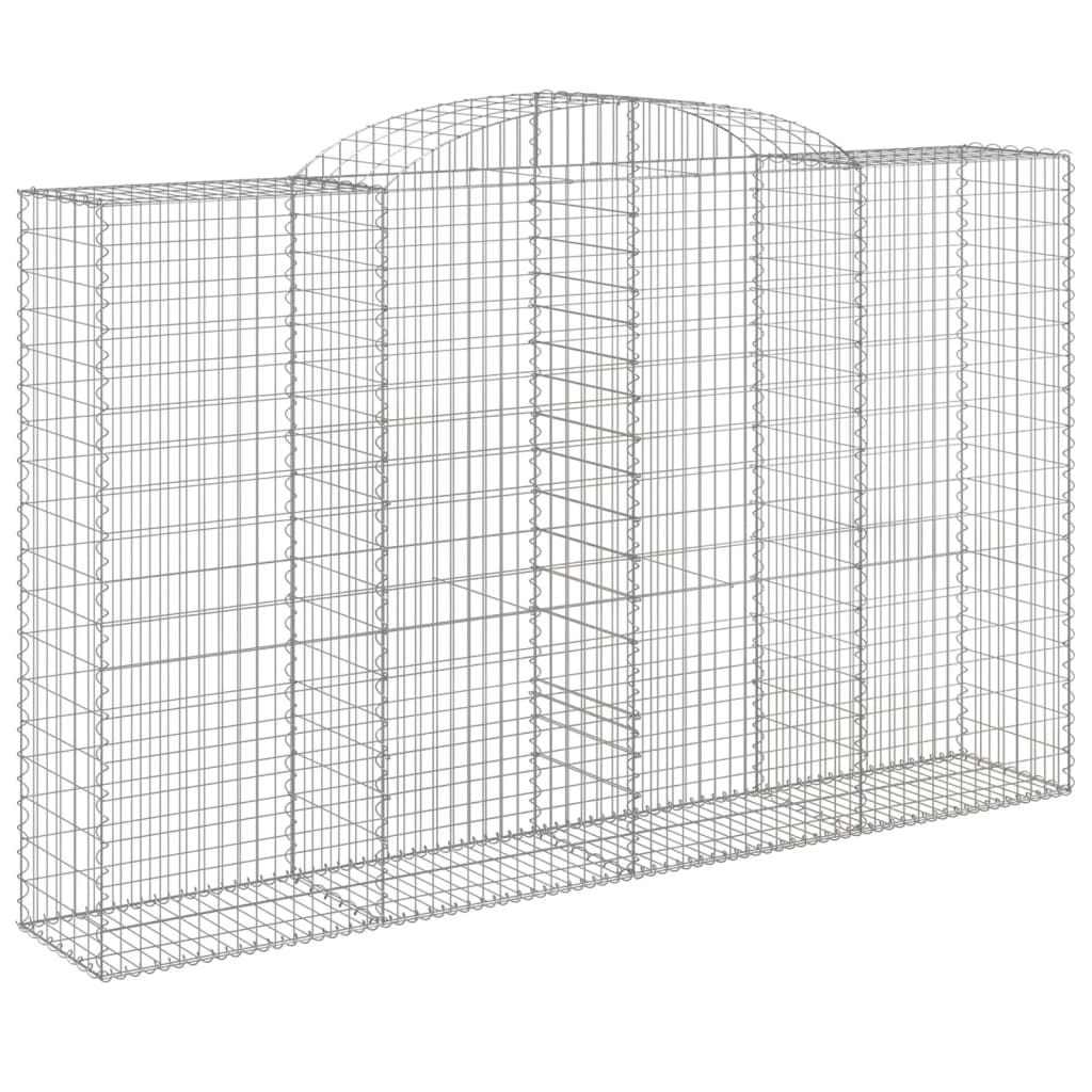 Arched Gabion Baskets Galvanised Iron 6 pcs 300 x 30 x 40/60 cm – 300 x 50 x 220/240 cm 300 x 50 x 180/200 cm