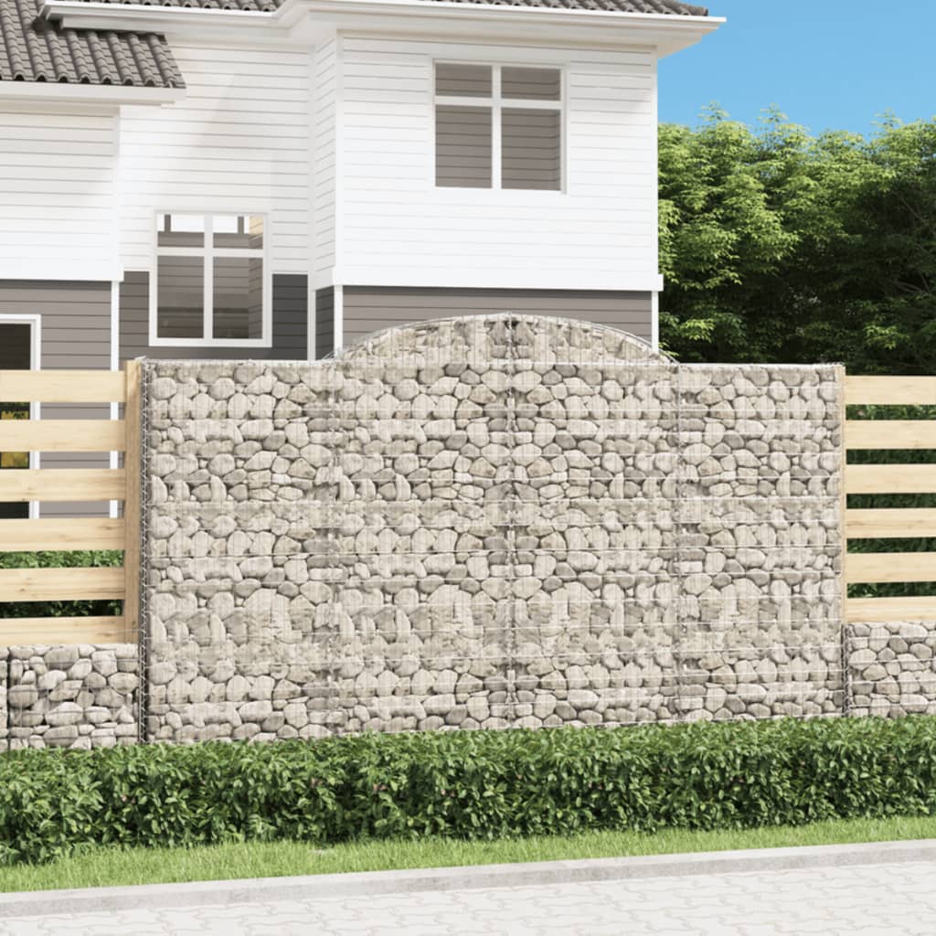 Arched Gabion Baskets Galvanised Iron