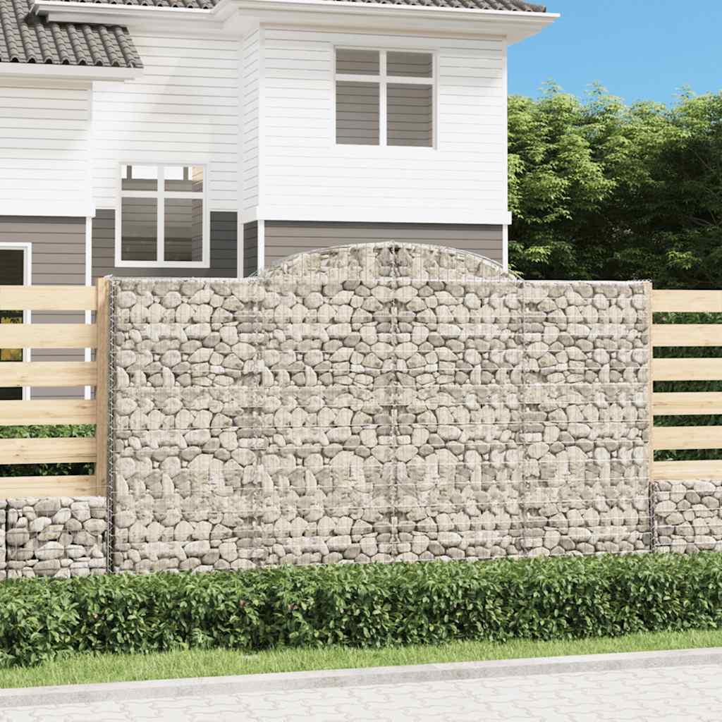 Arched Gabion Baskets Galvanised Iron 15 pcs 300 x 30 x 40/60 cm – 300 x 50 x 220/240 cm 300 x 50 x 180/200 cm