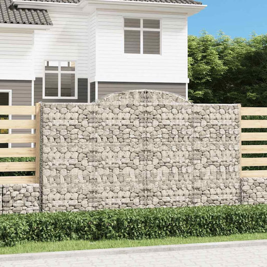 Arched Gabion Baskets Galvanised Iron 15 pcs 300 x 30 x 40/60 cm – 300 x 50 x 220/240 cm 300 x 50 x 180/200 cm