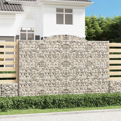 Arched Gabion Baskets Galvanised Iron 12 pcs 300 x 30 x 40/60 cm – 300 x 50 x 220/240 cm 300 x 50 x 200/220 cm
