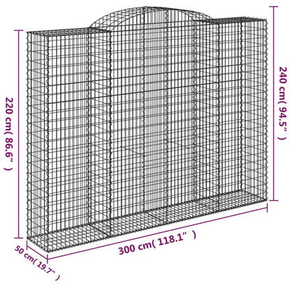 Arched Gabion Baskets Galvanised Iron