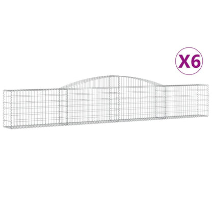 Arched Gabion Baskets Galvanised Iron 6 pcs 400 x 30 x 40/60 cm – 400 x 50 x 220/240 cm 400 x 30 x 60/80 cm