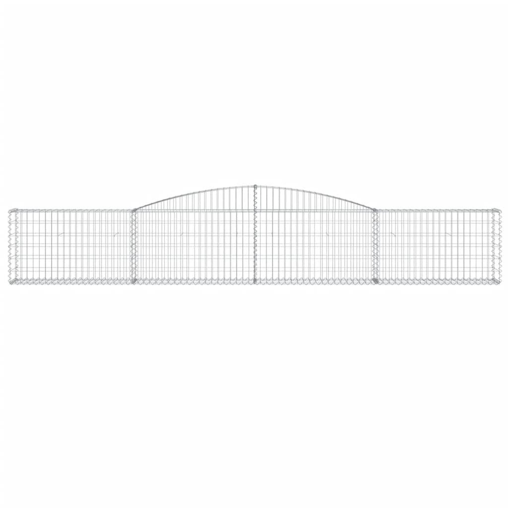 Arched Gabion Baskets Galvanised Iron 8 pcs 400 x 30 x 40/60 cm – 400 x 50 x 220/240 cm 400 x 30 x 60/80 cm