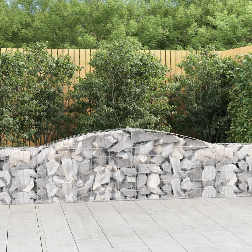 Arched Gabion Baskets Galvanised Iron