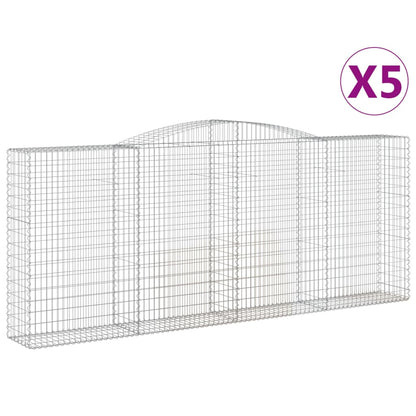 Arched Gabion Baskets Galvanised Iron 5 pcs 400 x 30 x 40/60 cm – 400 x 50 x 220/240 cm 400 x 50 x 160/180 cm