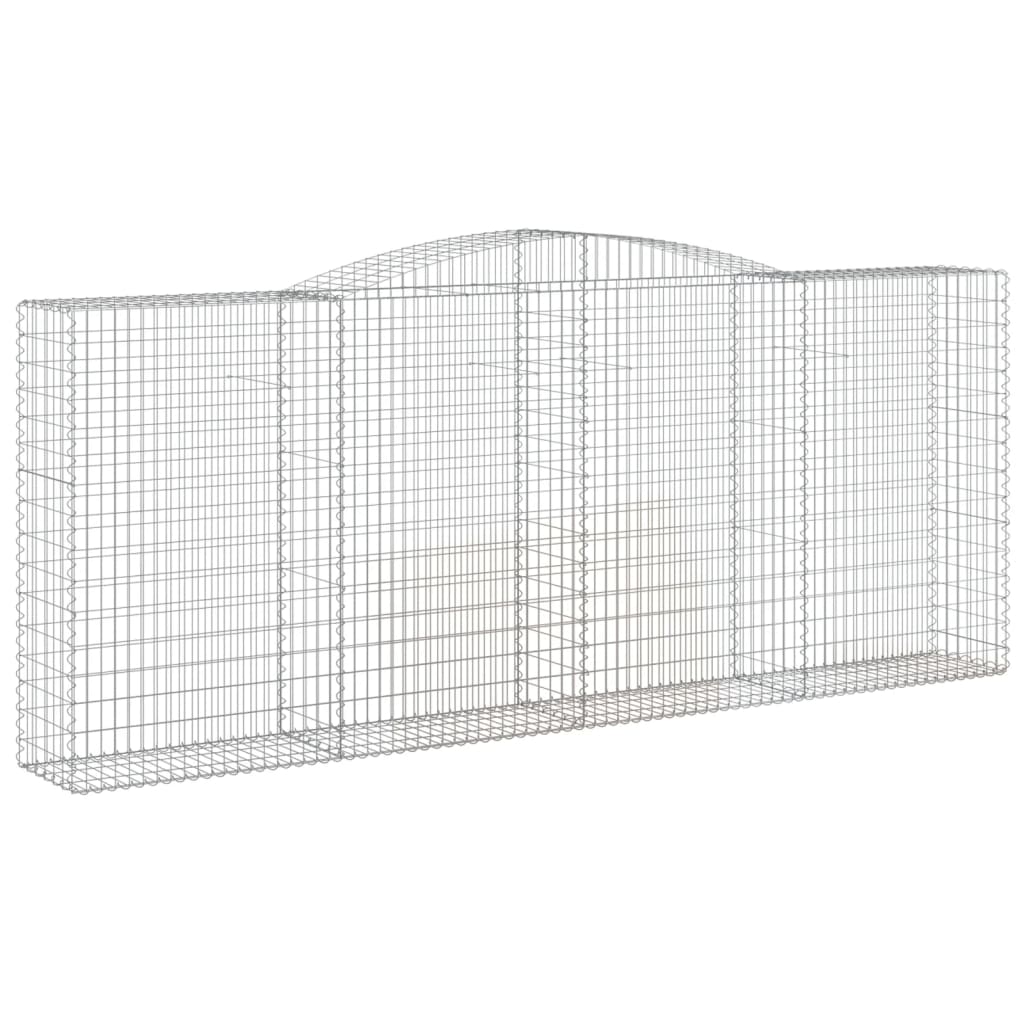 Arched Gabion Baskets Galvanised Iron 5 pcs 400 x 30 x 40/60 cm – 400 x 50 x 220/240 cm 400 x 50 x 160/180 cm