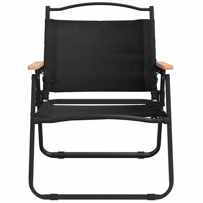 vidaXL Camping Chairs 2 pcs Black 54x43x59cm Oxford Fabric 4