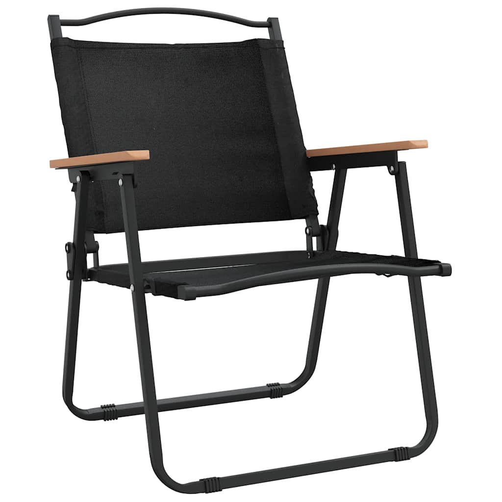 vidaXL Camping Chairs 2 pcs Black 54x55x78 cm Oxford Fabric 3